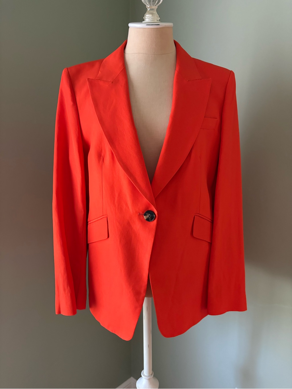 Burnt Orange -Single-Button Women’s Blazer